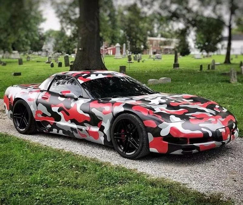 Порше 911 в пленке камуфляж