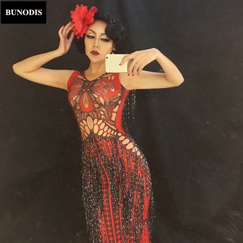 BU082 красная бабочка с Черной Бахромой пикантная женская одежда Рождественский