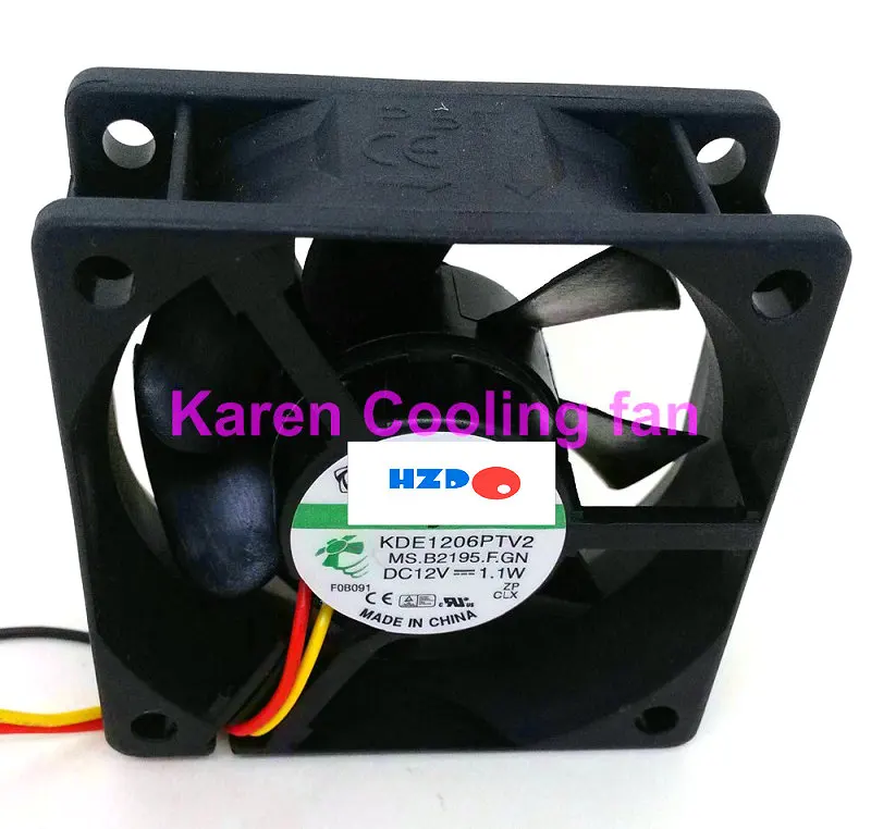

KDE1206PTV2 KDE1206PTV3 cooling fan KDE1206PTB1 60*60*25MM 12V 2wire 3wire
