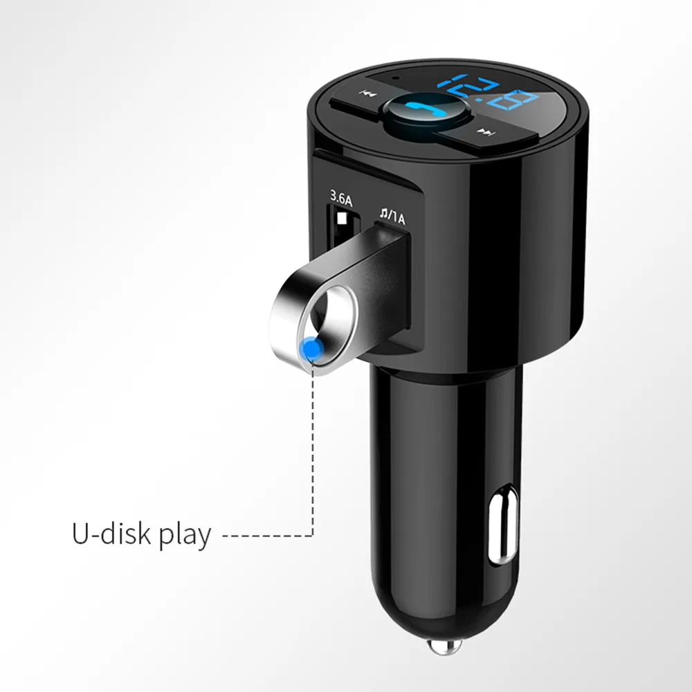 Многофункциональный Bluetooth автомобильный комплект MP3 беспроводной fm-передатчик двойной USB зарядное устройство Handsfree Usb для Mp3 Voiture адаптер H0201