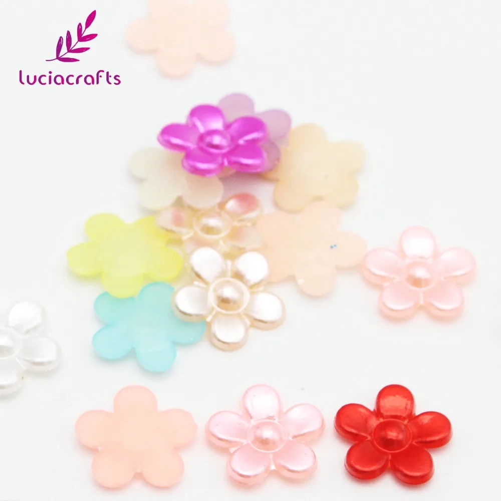 Lucia crafts Разноцветные 12 мм ABS имитация жемчуга плоские для альбома DIY украшения ручной работы аксессуары 50 шт. F0314