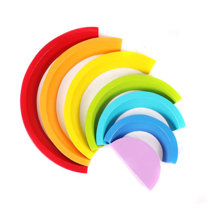 7 шт. детский экологически чистый Деревянный конструктор|Блочные конструкторы| |