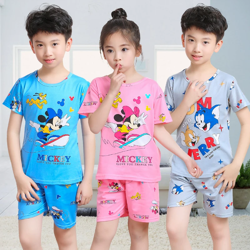 Новинка 2018 детский пижамный комплект для маленьких девочек и мальчиков