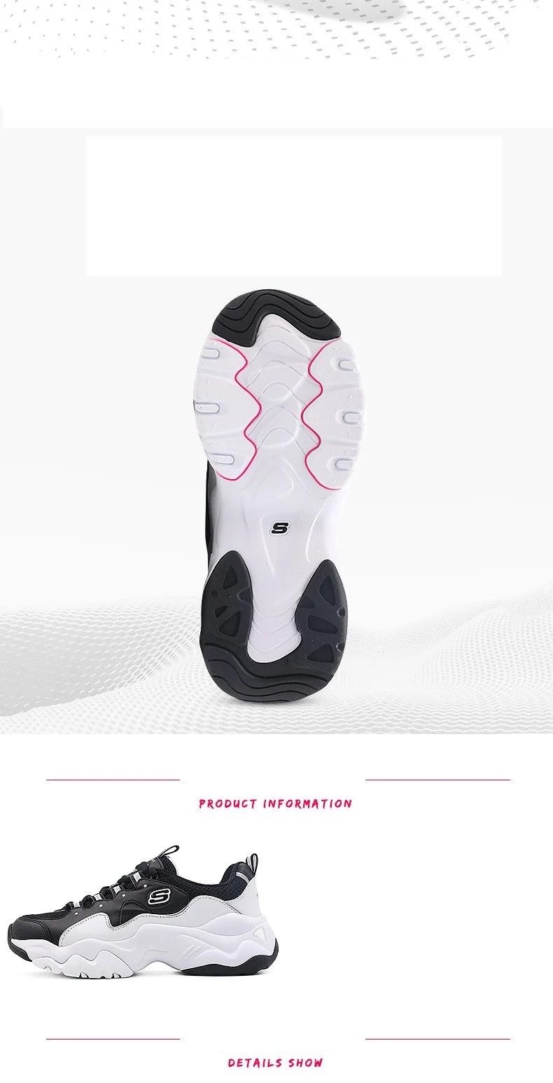 Skechers/Женская обувь; D'lites; модная женская брендовая повседневная обувь на платформе; женская прогулочная обувь; Chaussure Femme; 88888334-BKW