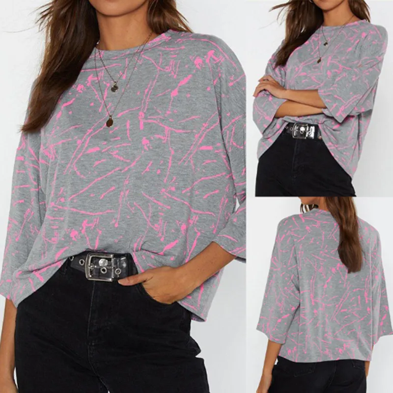 Женская хлопковая рубашка с коротким рукавом свободная Повседневная Удобная