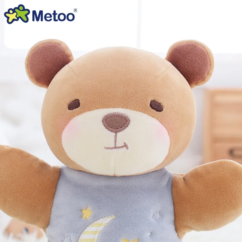 Плюшевые куклы Metoo на палец 25 см игрушка кролик Лев панда медведь детские игрушки