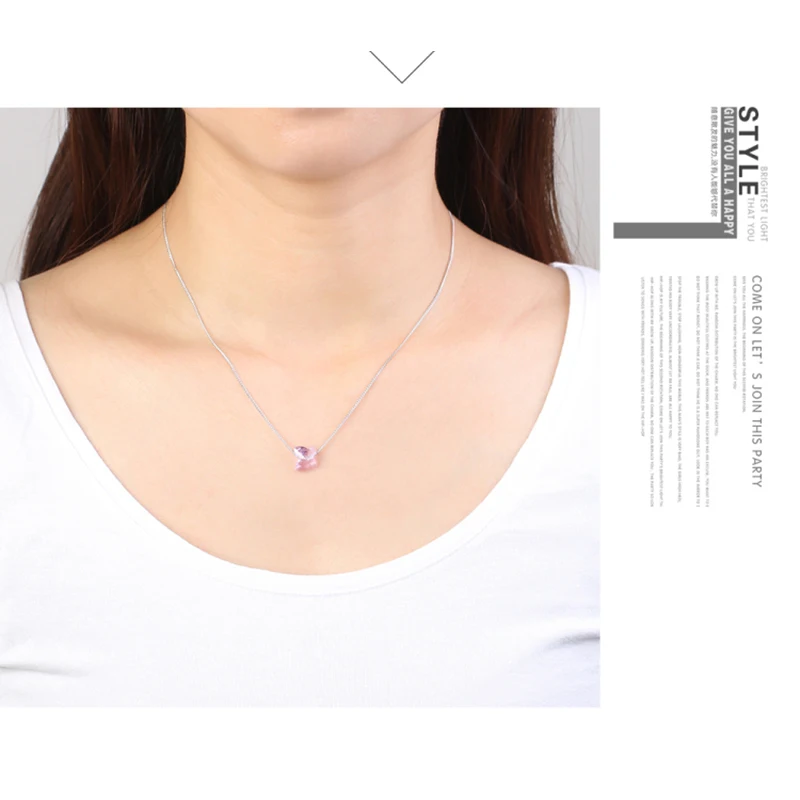 BAFFIN Original Crystals From Swarovski Butterfly Bead Necklace Pendant For Women Girls Cute Jewelry Silver Color Chain Collars | Украшения