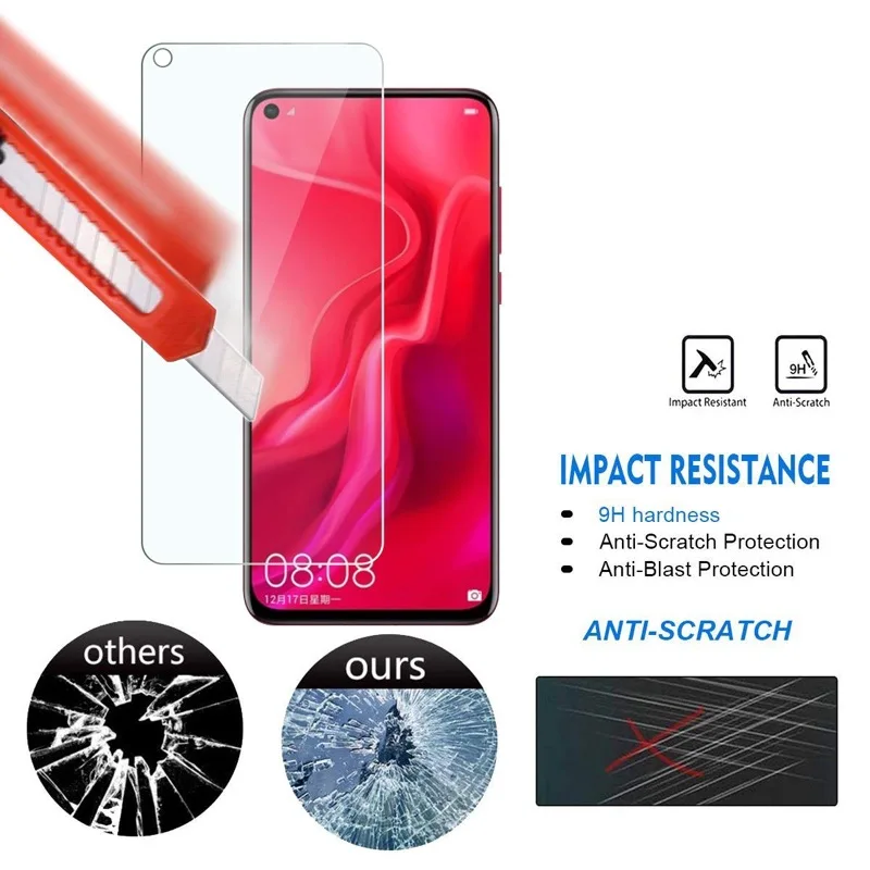 Tempered Glass For Huawei Nova 4 3 3i 3e 2 2i 2s Screen Protector 2.5D 9H Protective Film | Мобильные телефоны и