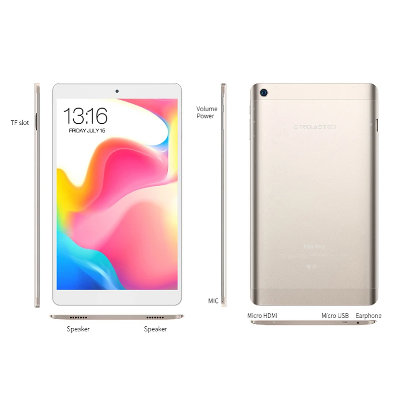 Teclast P80 pro 8 дюймов 1280x800 планшет Android 7 0 3 ГБ ОЗУ 16 Гб ПЗУ MTK8163 четырехъядерный