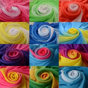 Ткань из шифона с градиентным переходом, 2 тона, 100D