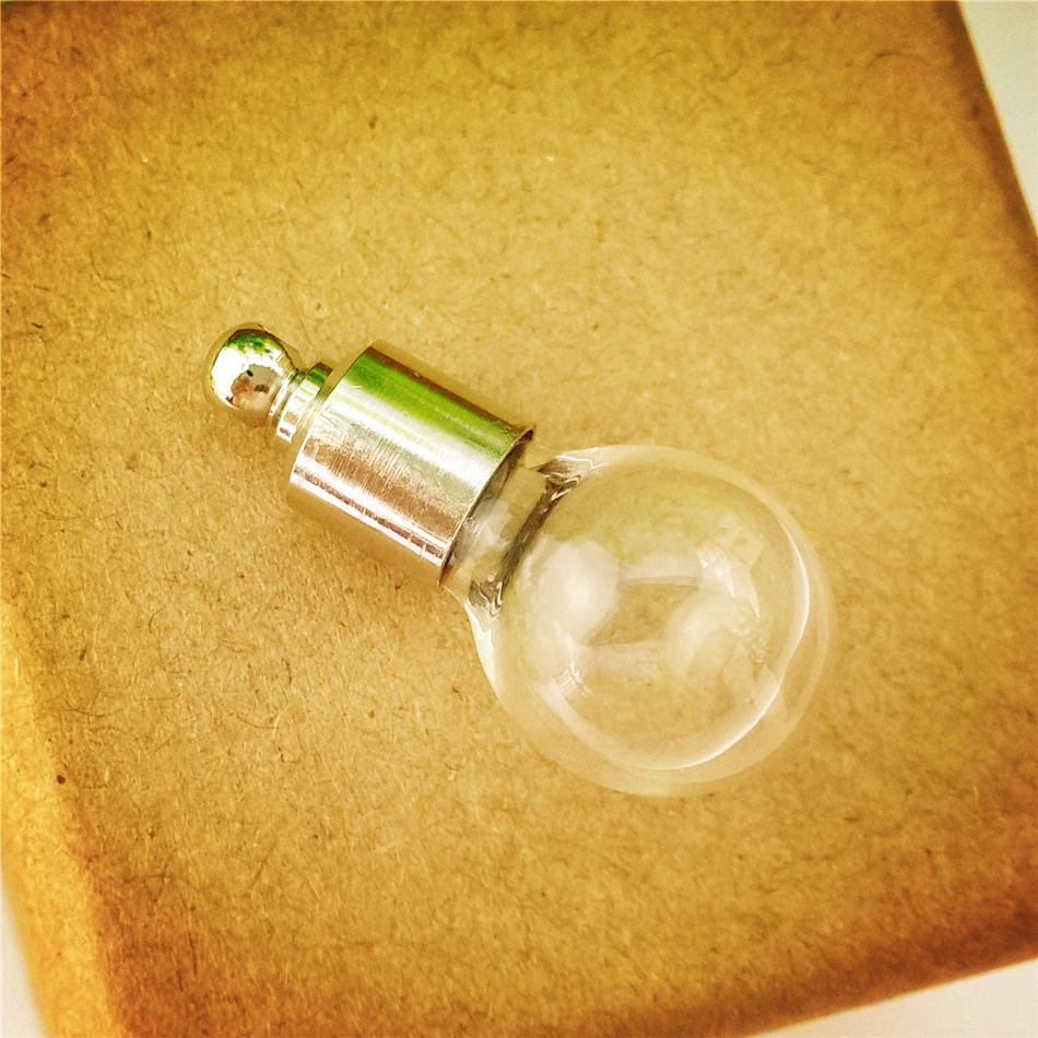 100 шт. стеклянные подвески в виде флакона 12 х25 мм|glass vial pendant|vial pendantball glass |