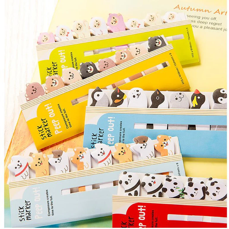 Милый каваи панда кошка Пингвин коготь кролик блокноты для заметок Sticky Notes школьные канцелярские принадлежности