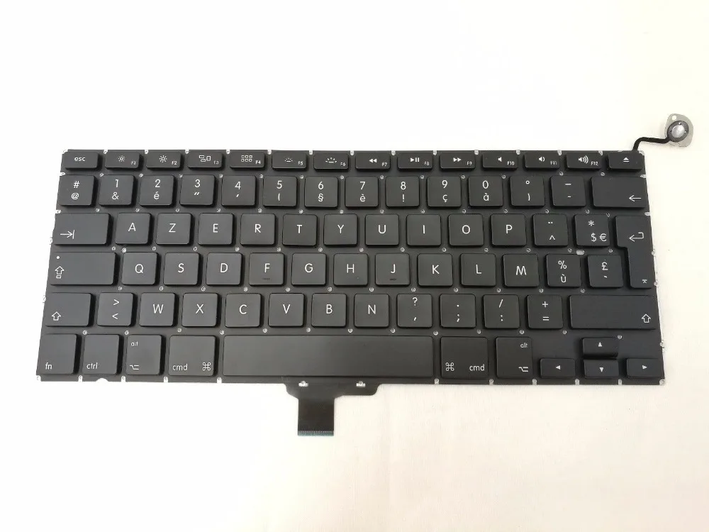 AZERTY FR Французский Франция клавиатура для MacBook Pro A1278 Клавиатура 2009-2012 год