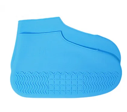 sky blue Эластичные резиновые сапоги; Силиконовые чехлы на молнии; галоши для мужчин, женщин и детей; водонепроницаемые бахилы для путешествий - Цвет: sky blue