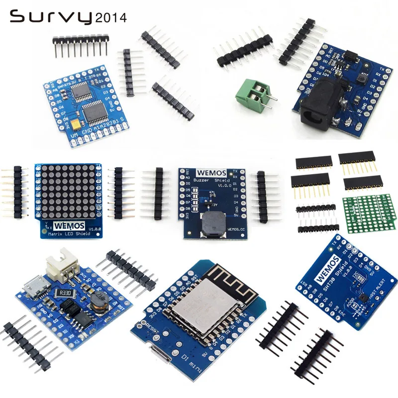 ESP8266 D1 Mini Pro WiFi макетная плата NodeMcu Lua Защита аккумулятора реле SHT30 TB6612FNG щит для WeMos