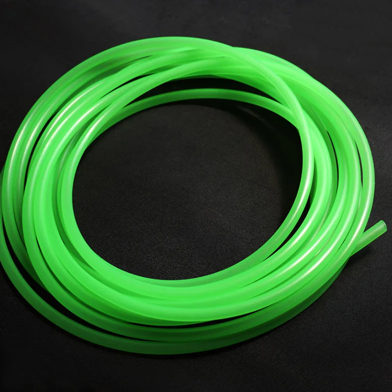 Bright green 1/3/5 м 4x6 мм Еда Класс силиконовая трубка высокой и низкой Температура сопротивление Безвкусный нетоксичный прозрачный шланг - Цвет: Bright green