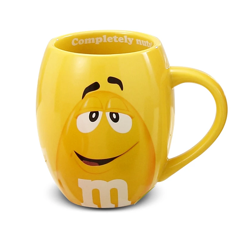 2 yellow Милые мм бобы кофе молоко Cupcup керамика цвет глазури фруктовый сок чайная чашка с блюдцем воды чай чаша Oatmea воды инструмент - Цвет: 2 yellow