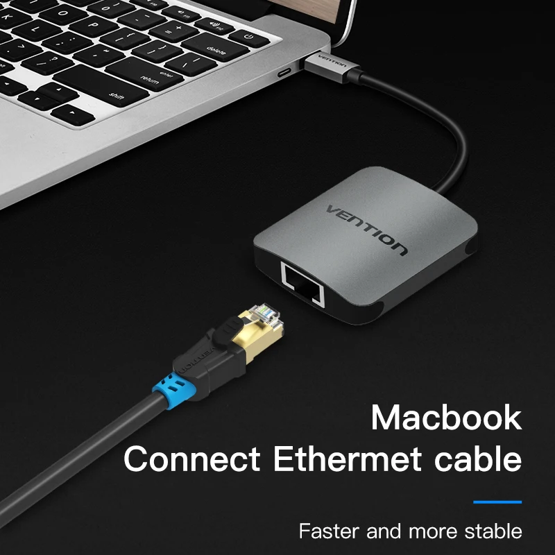 Vention USB C Ethernet адаптер RJ45 100 Мбит/с Внешний Type Lan сетевая карта конвертер для