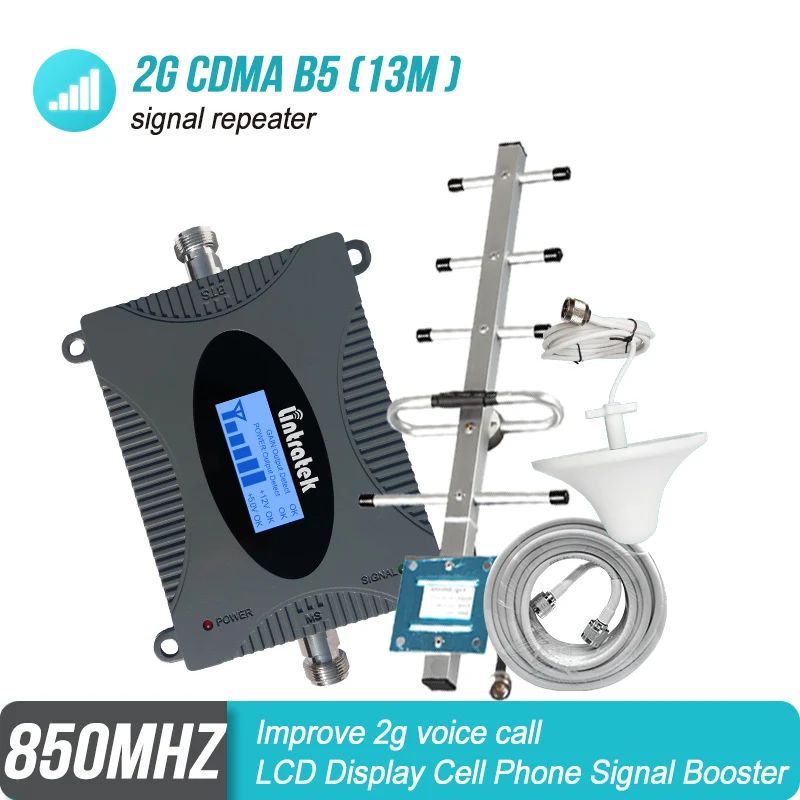 Мини 2G GSM 850 МГц усилитель сигнала CDMA Band 5 Repetidor сотовый Яги антенна 13m RG6 набор для