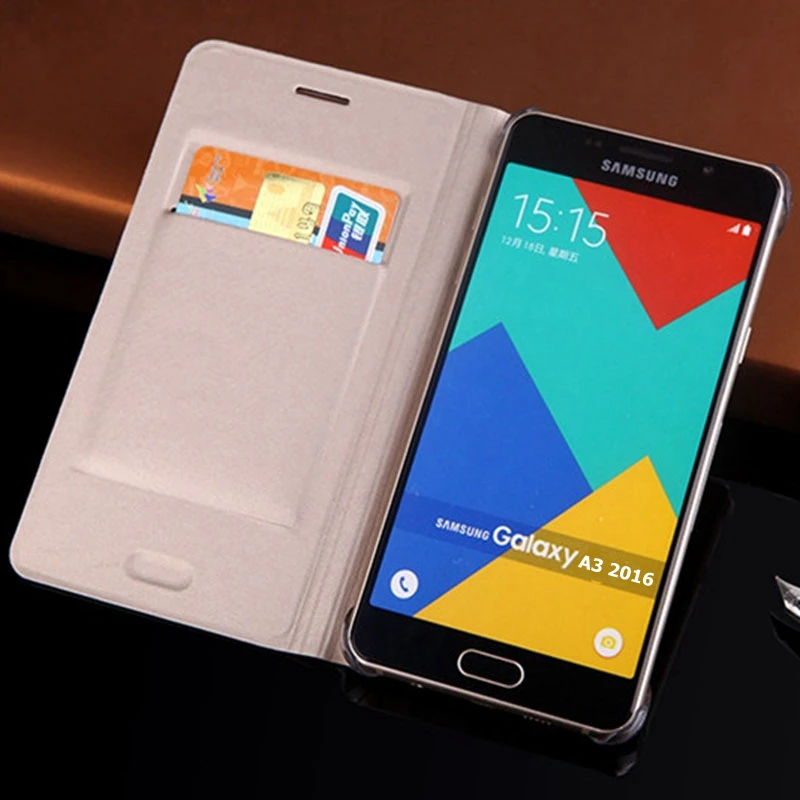 Новый кожаный чехол-кошелек с откидной крышкой для Samsung Galaxy A3 2016 A310 A310F A310H A310G A310i A310M