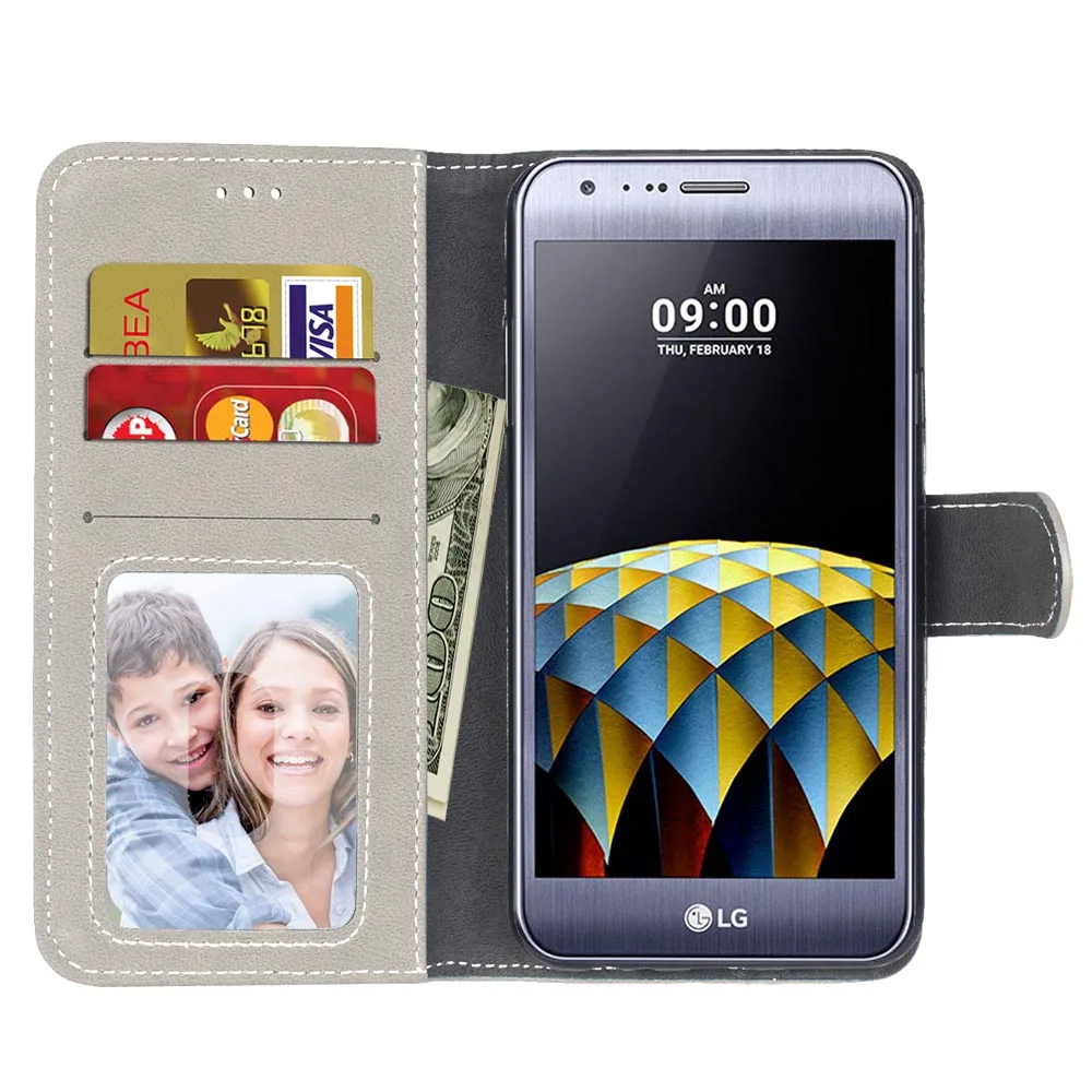 Luxury Matte Leather For LG X Cam Case Cover Wallet K580 5.2&quot Flip Protective Phone Back Skin | Мобильные телефоны и