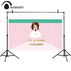 Allenjoy Первое причастие фон для фотостудии для девочек вечерние украшения фотобудка для фотосессии фон для фотосъемки с узором
