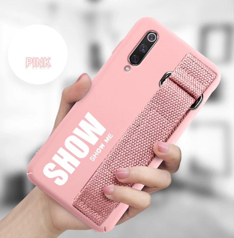 Для Xiaomi mi 9T 9 SE 8 Lite Pro 6 6X A2 A1 Note 10 Max 2 3 mi x 2S CC9 CC9E Red mi K20 чехол силиконовый матовый чехол с ремешком на руку