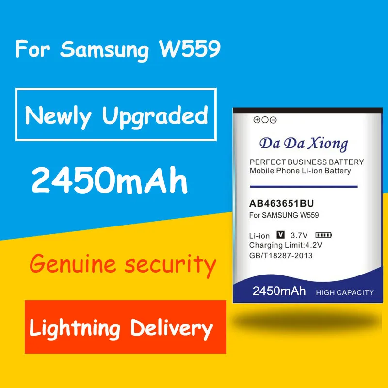 Аккумулятор AB463651BU AB463651BE 2450 мАч для Samsung w559 S7070 S5608 S3370 L700 L708E S5620I S5628 C3222 F400 M7500 M7600