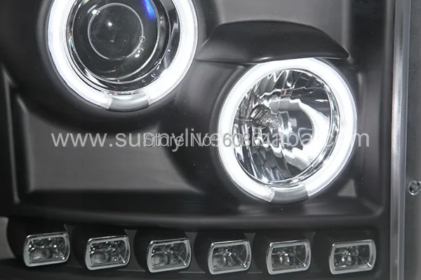 2011- с холодным катодом(CCFL фары «ангельские глаза» для ford F250 F350 F450 Super duty Raptor черный Корпус