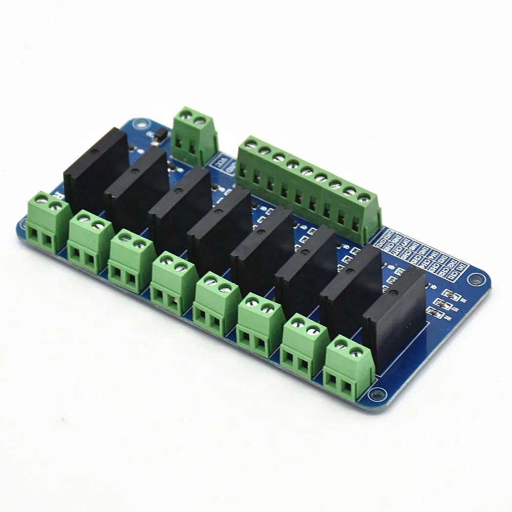 8 канальный 5V твердотельные реле зарядная Модульная плата печатной плате синего