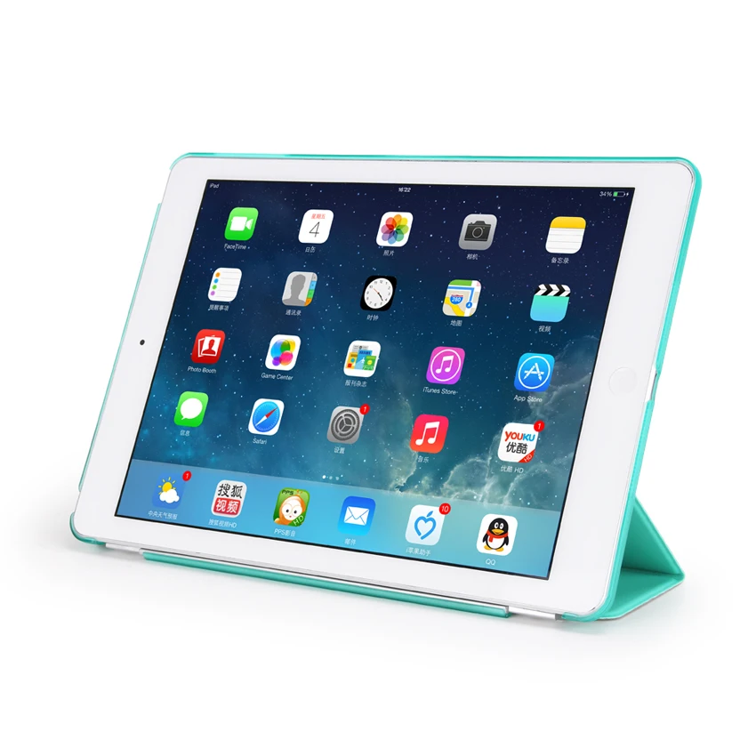 Dividi для нового iPad 9.7 a1822 a1823 Смарт чехол из искусственной кожи+ Ultra Slim Light Вес ПК Назад обложка Авто Wake/Sleep