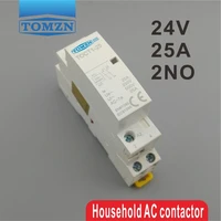 ct1 2p 25a 24v coil 5060hz din rail household ac modular contactor 2no or 1no 1nc