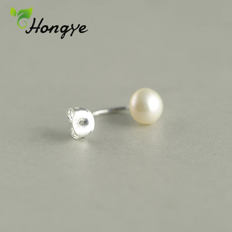 Hongye модные серьги с опалом гвоздики из натурального жемчуга для женщин S925
