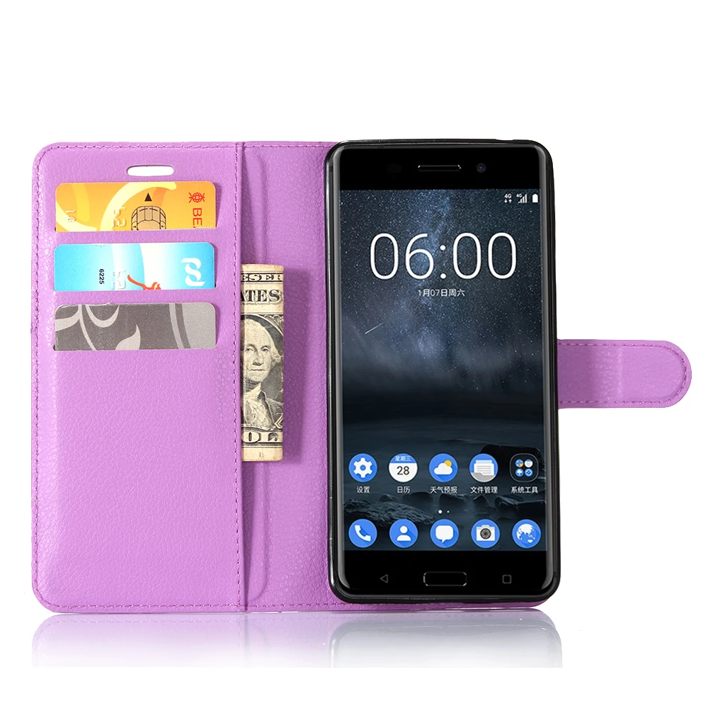 6 чехлов для Nokia (TA 1000) чехлы с бумажником и отделением карт кожаный флип чехол