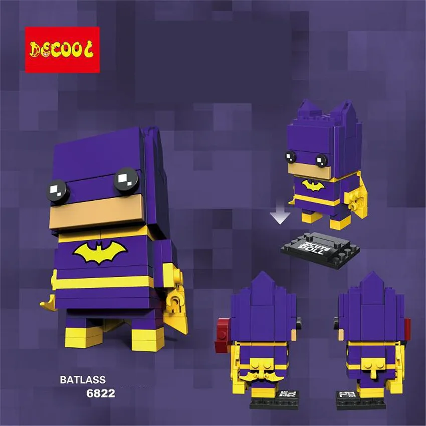 DECOOL 6 шт./лот Dragon Block Dark World Droll Super Hero Thor Bircks строительный блок комплект милый робот кукла для детей