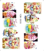 hot cakeice cream nail sticker mixed colorful designs women makeup water tattoos nail art decals