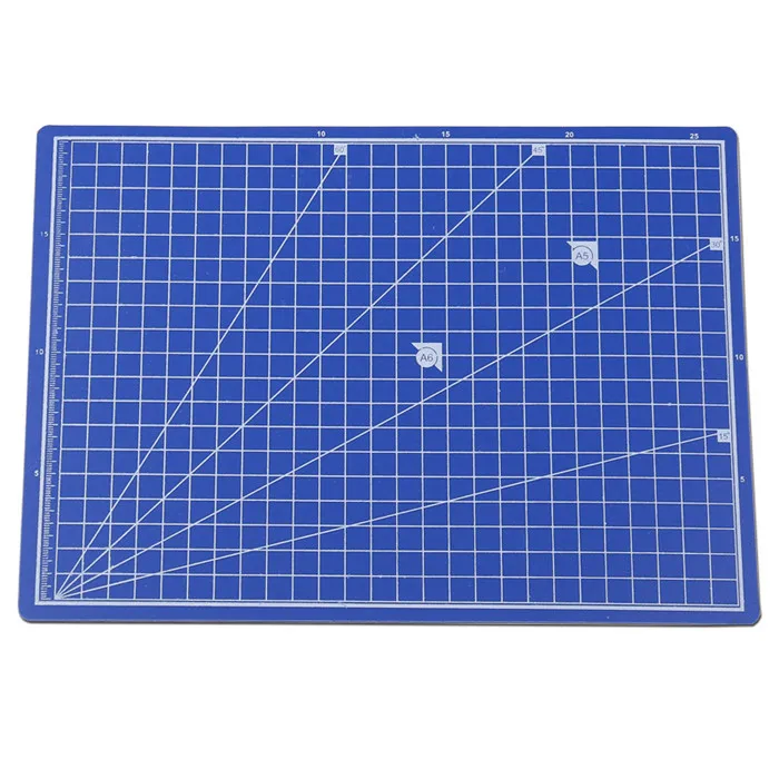 Blue 20,5*28 см A4 ПВХ коврик для резки синий коврик для мыши DIY лоскутный дизайн инструмент для резки ручной двухсторонний самовосhealing вающаяся разделочная доска - Цвет: Blue