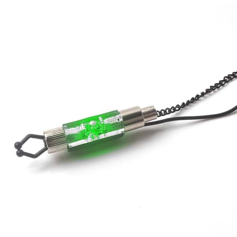 1x Green SW-5 Карп индикатор укуса для рыбалки светодиодный цепной рыболовный свингер для укуса сигнализации - Цвет: 1x Green