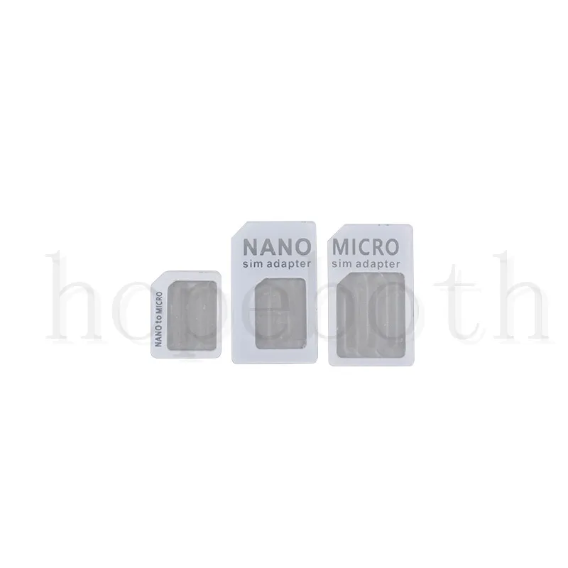 Фото Hopetoth 500 компл./лот Noosy Nano SIM-адаптер 4 в 1 Micro SIM-адаптер с ключом для извлечения Розничная упаковка для iPhone 5 6 7 8 №4