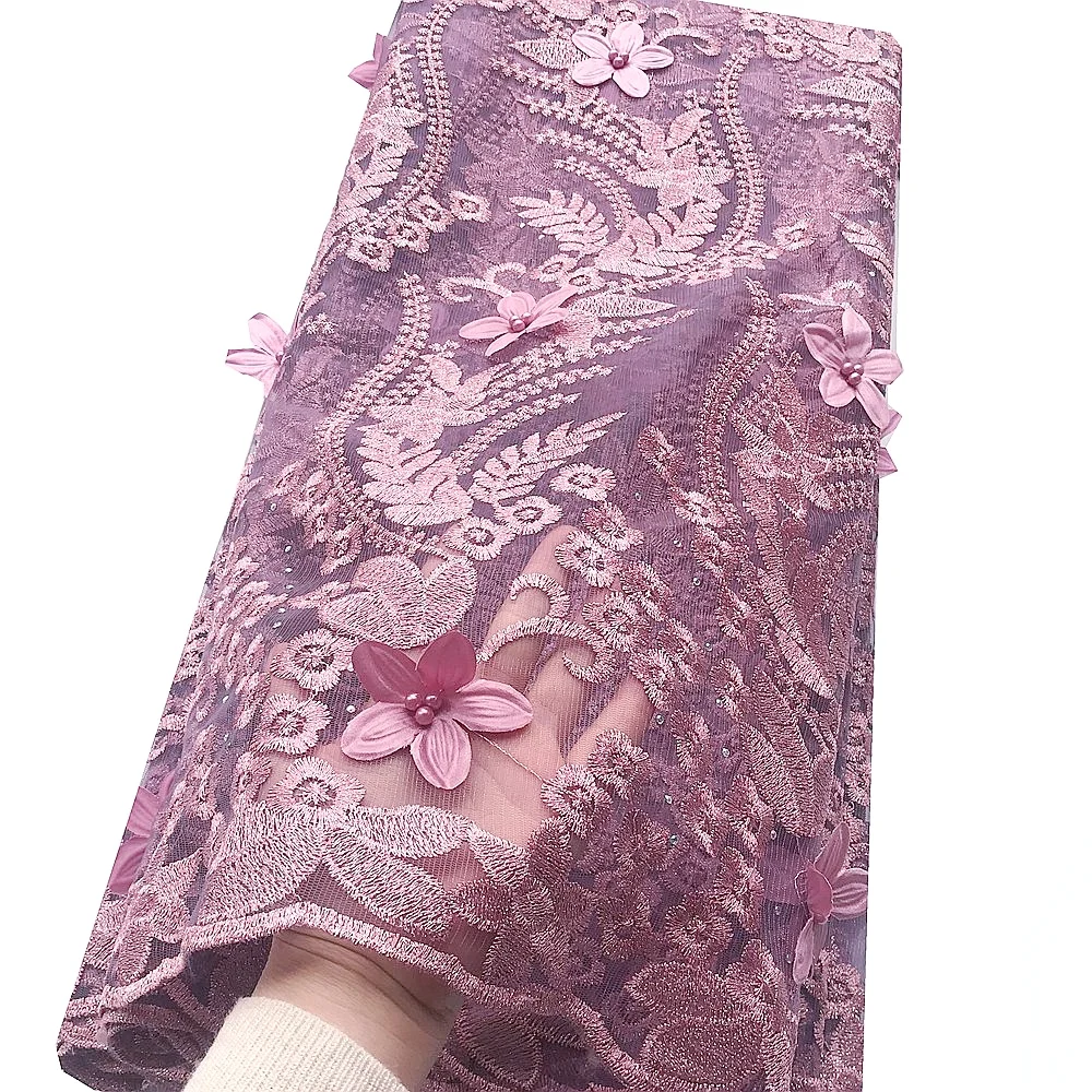 Новейшее швейцарское африканская кружевная ткань 2019 белый синий 3d французский