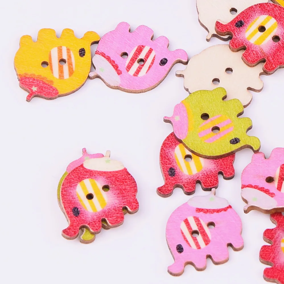 50 шт. аксессуары для шитья 2 отверстия 23x25 мм|wooden buttons scrapbooking|wooden buttonssewing accessories |