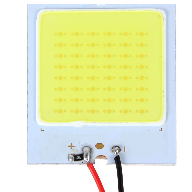 10 шт./лот 12V 6ВТ 48SMD COB светодиодный салона Купол Панель T10 гирлянда светильник