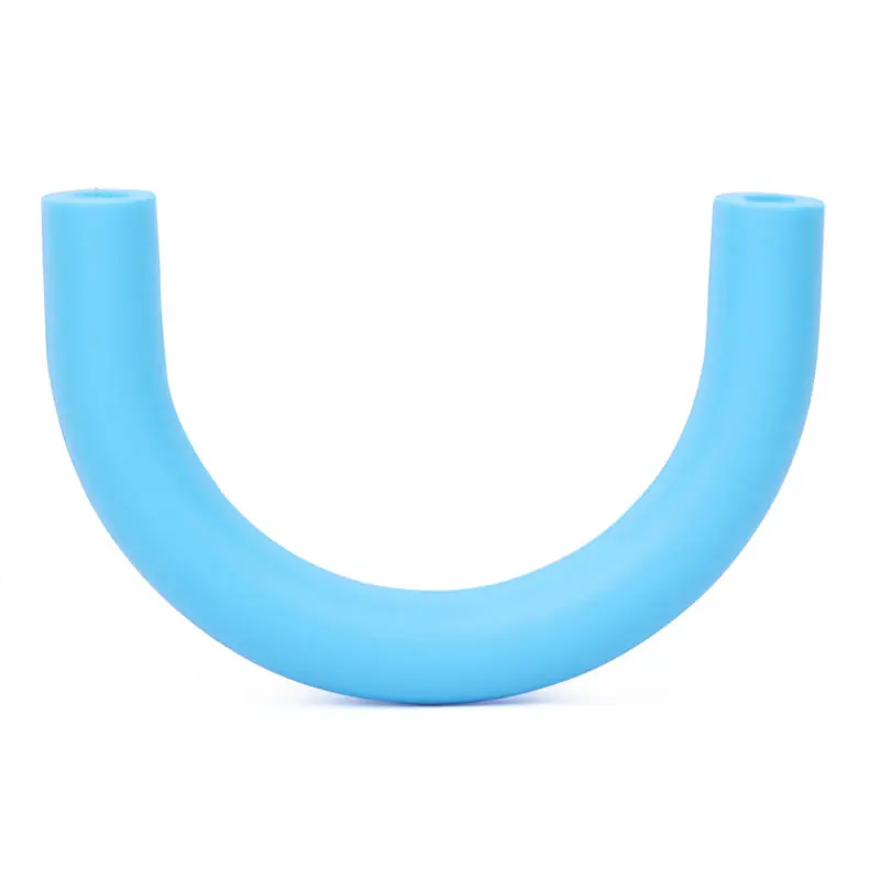 Sky Blue Chenkai, 2 шт, силиконовая u-образная соска, Прорезыватель для зубов, бусины, сделай сам, для детского душа, для кормления, жевательные ювелирные изделия для мам, игрушки, бисер, аксессуары - Цвет: Sky Blue