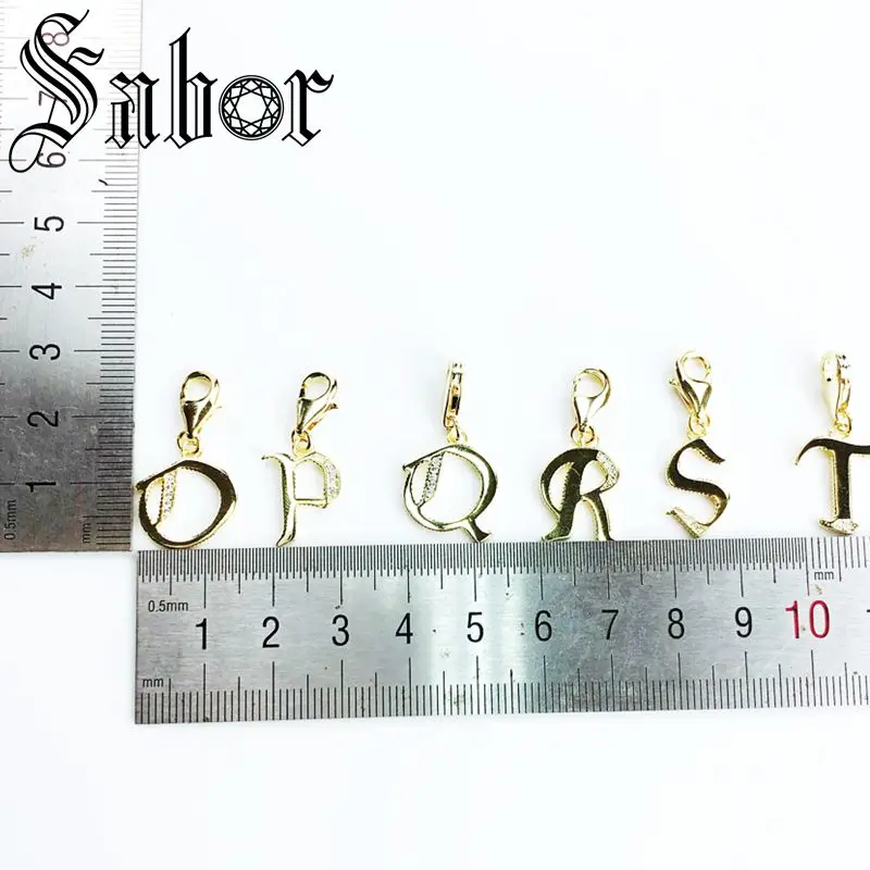 Aliphabet мужские и женские винтажные Подвески с буквами золотистого цвета