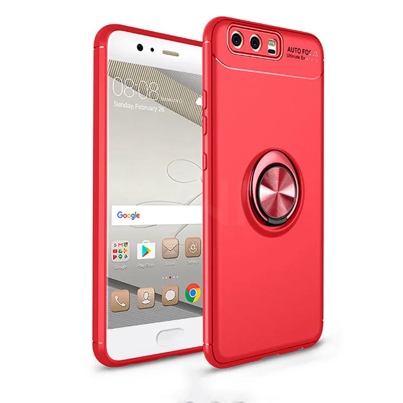 ZNP роскошный автомобильный Магнитный защитный чехол из ТПУ для huawei P9 P10 Plus P9 Lite, чехол для huawei Honor 9 10 V9 V10 Lite - Цвет: Red