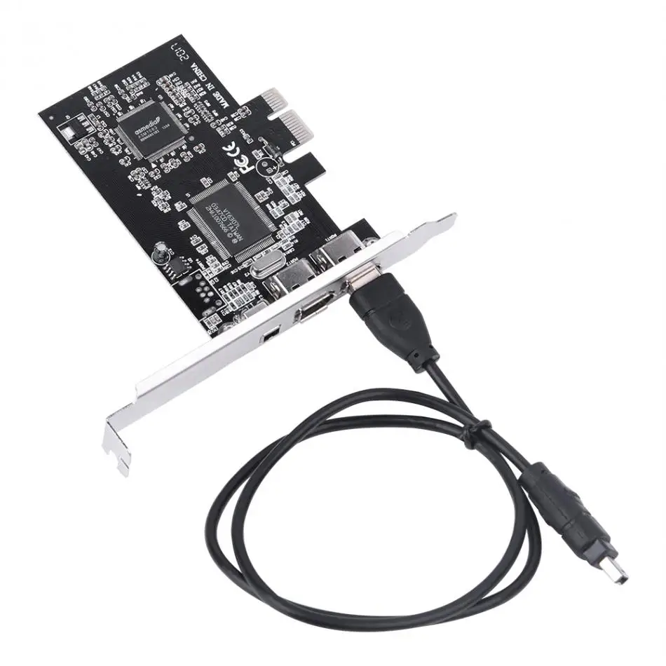 Хорошее качество PCI-E PCI FireWire 1394a IEEE 1394 контроллер карты с кабель FireWire