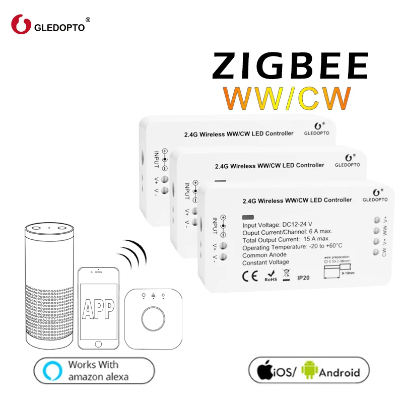 Заводская цена g led opto WW/CW умное управление zigbee светодиодный Беспроводное