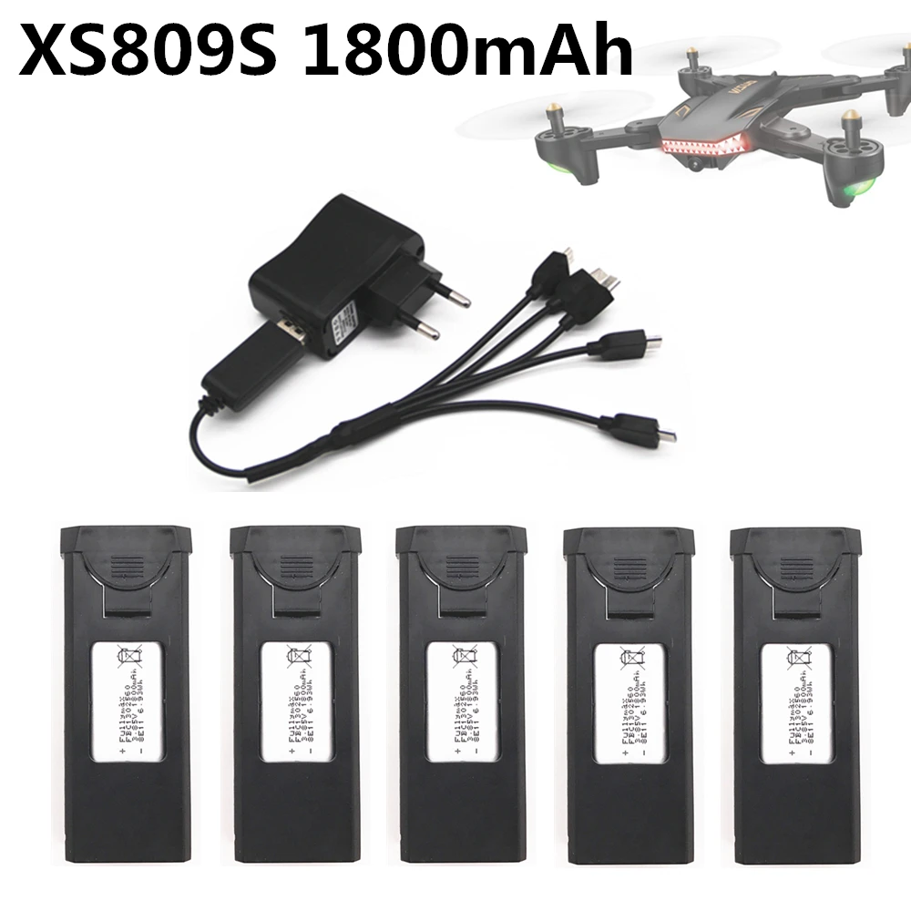 Limskey батарея для visuo XS809s xs812 RC Quadcopter запасные части Аксессуары 3 7 V 1800mAh Lipo
