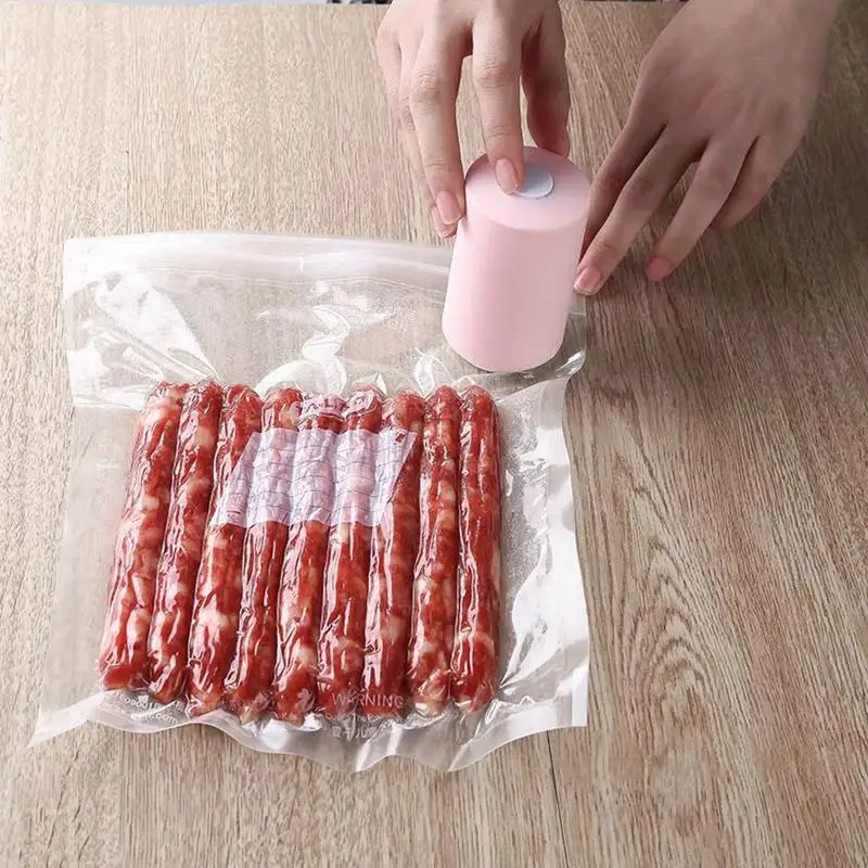 Прямая поставка, Мини автоматический компрессионный вакуумный насос для закусок, свежих продуктов, ленточный уплотнитель, зажим, кухонный инструмент