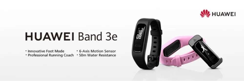 huawei Band 3e Honor Band 4, умный Браслет для бега, Amoled, цветной, 0,5 дюйма, сенсорный экран, для плавания, для обнаружения положения, для сна